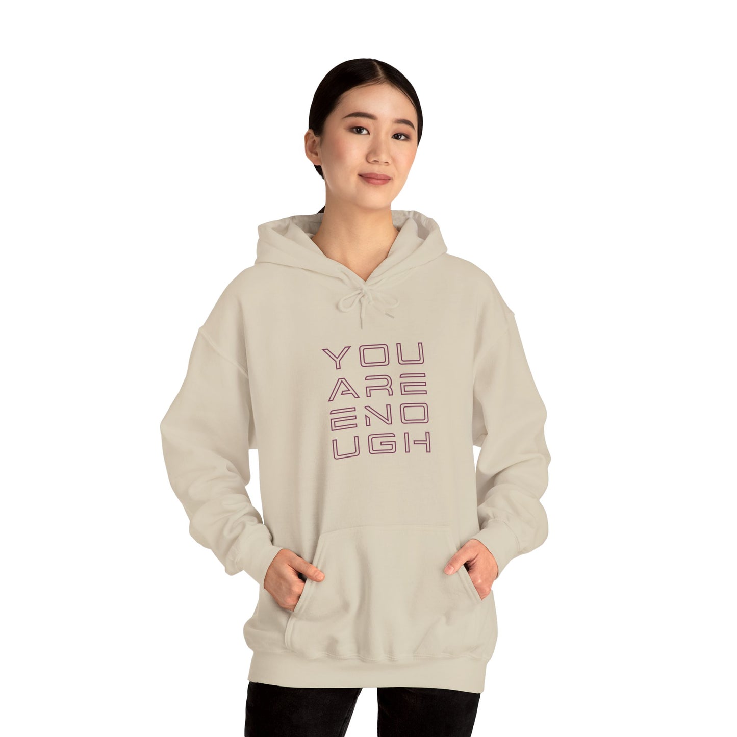 You Are Enough Hoodie – Floral Inspiration