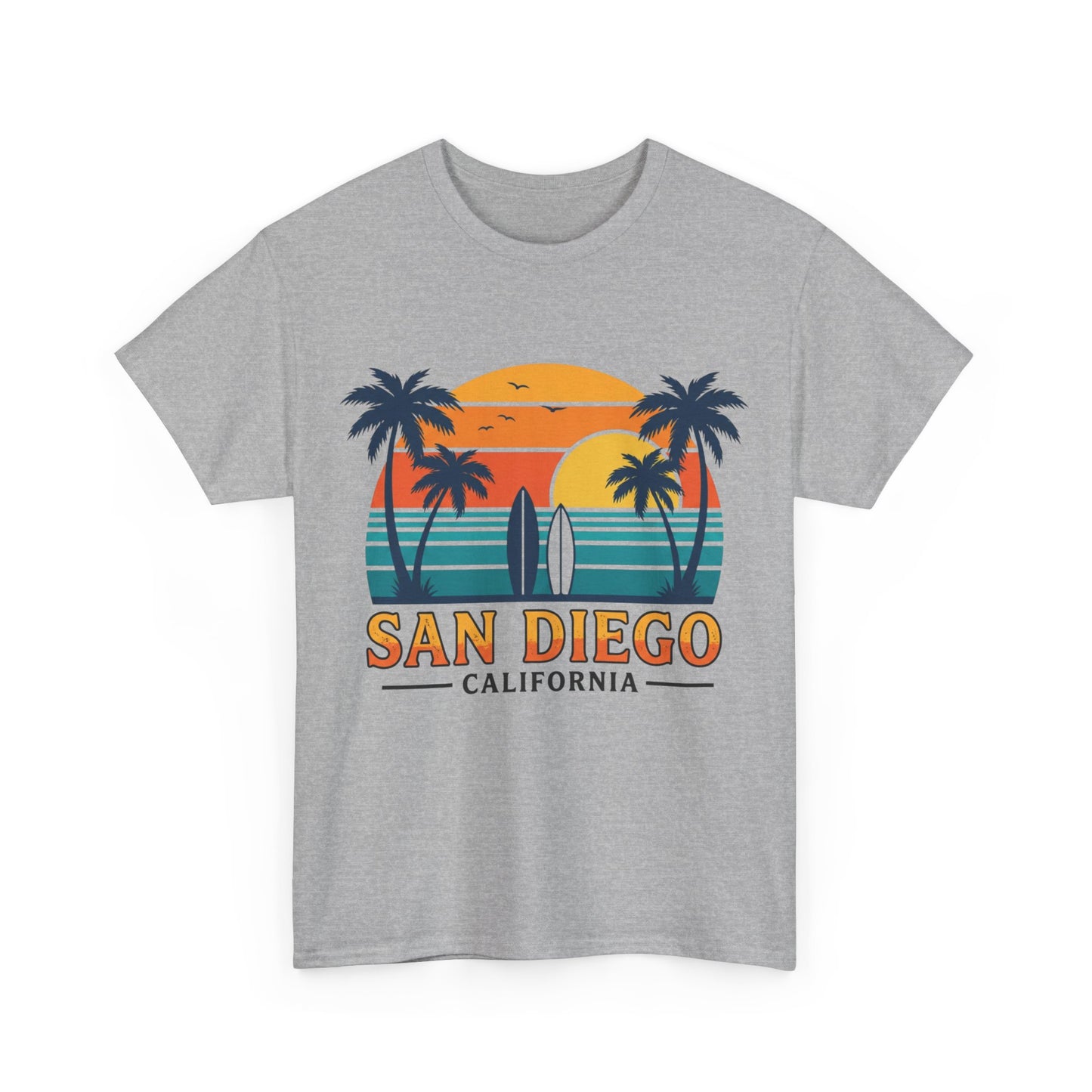 Coastal Classic: San Diego Sunset Surf Premium Graphic Tee