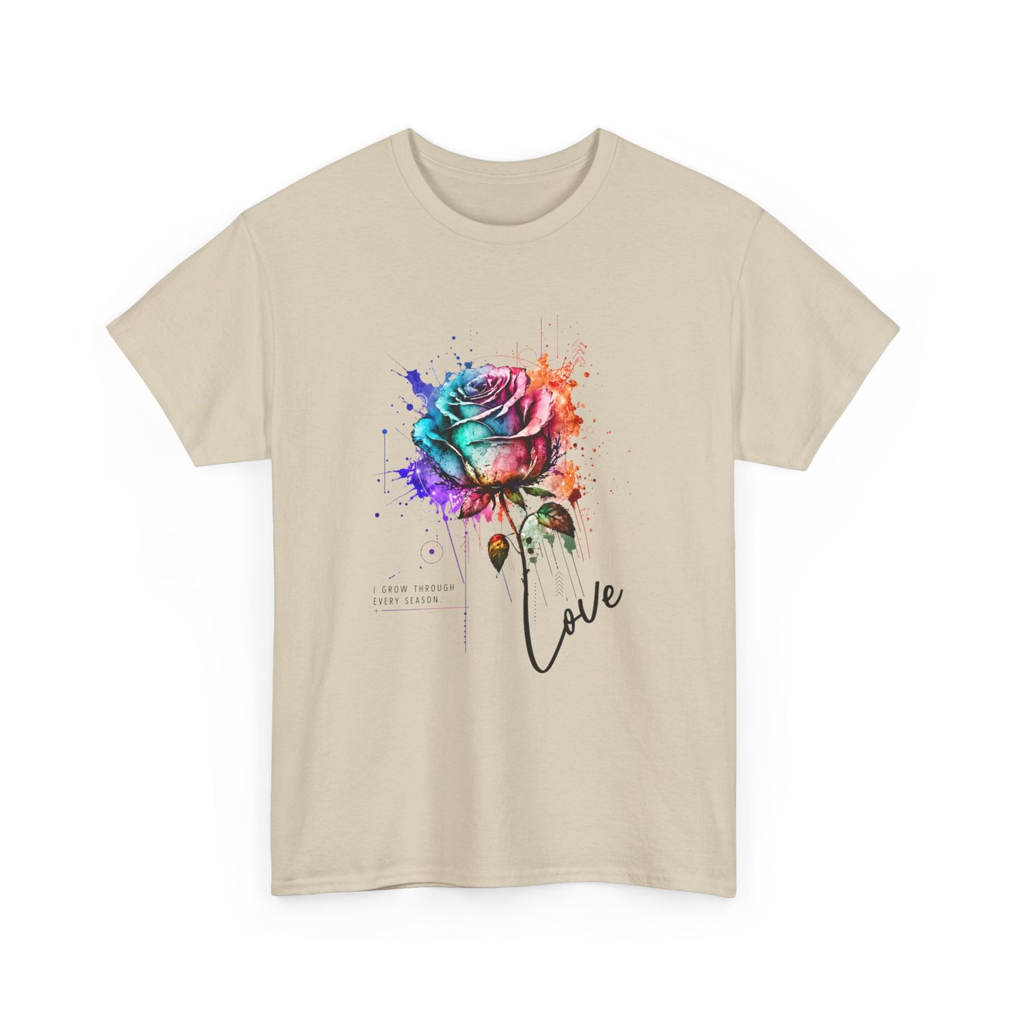 Love Watercolor Rose Growth Tee