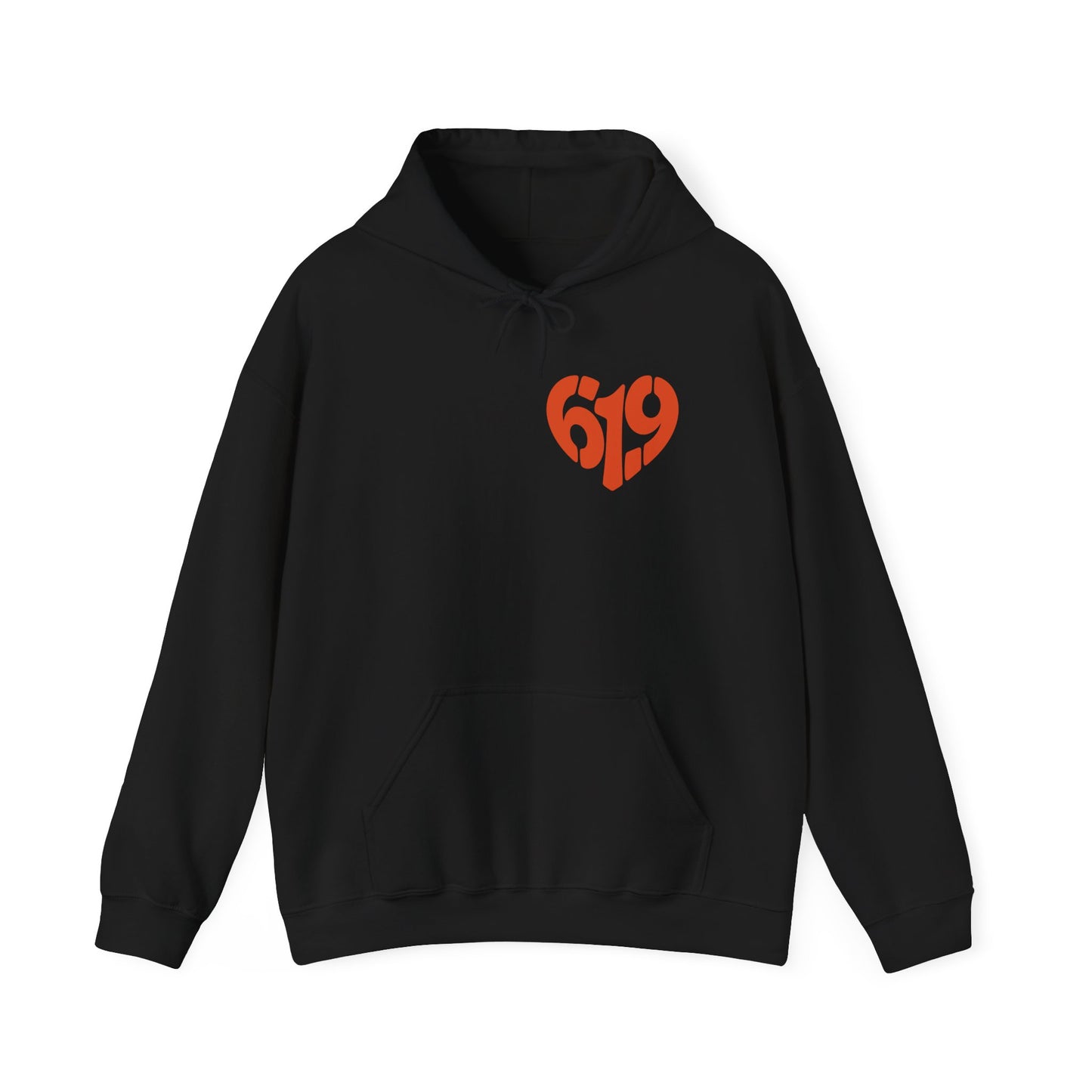 619 Heart San Diego Area Code Premium Hoodie