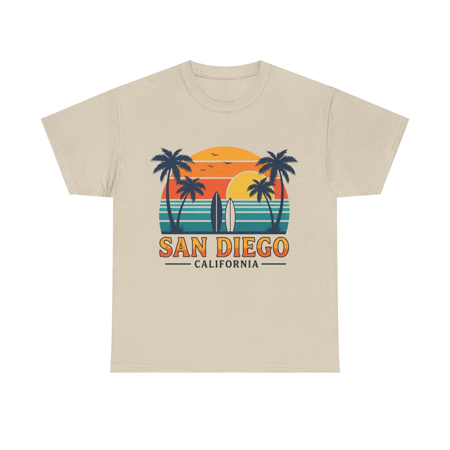 Coastal Classic: San Diego Sunset Surf Premium Graphic Tee
