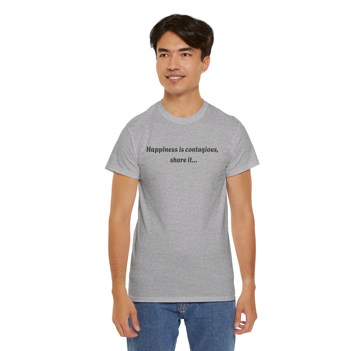 Happiness is contagious Unisex Heavy Cotton Tee