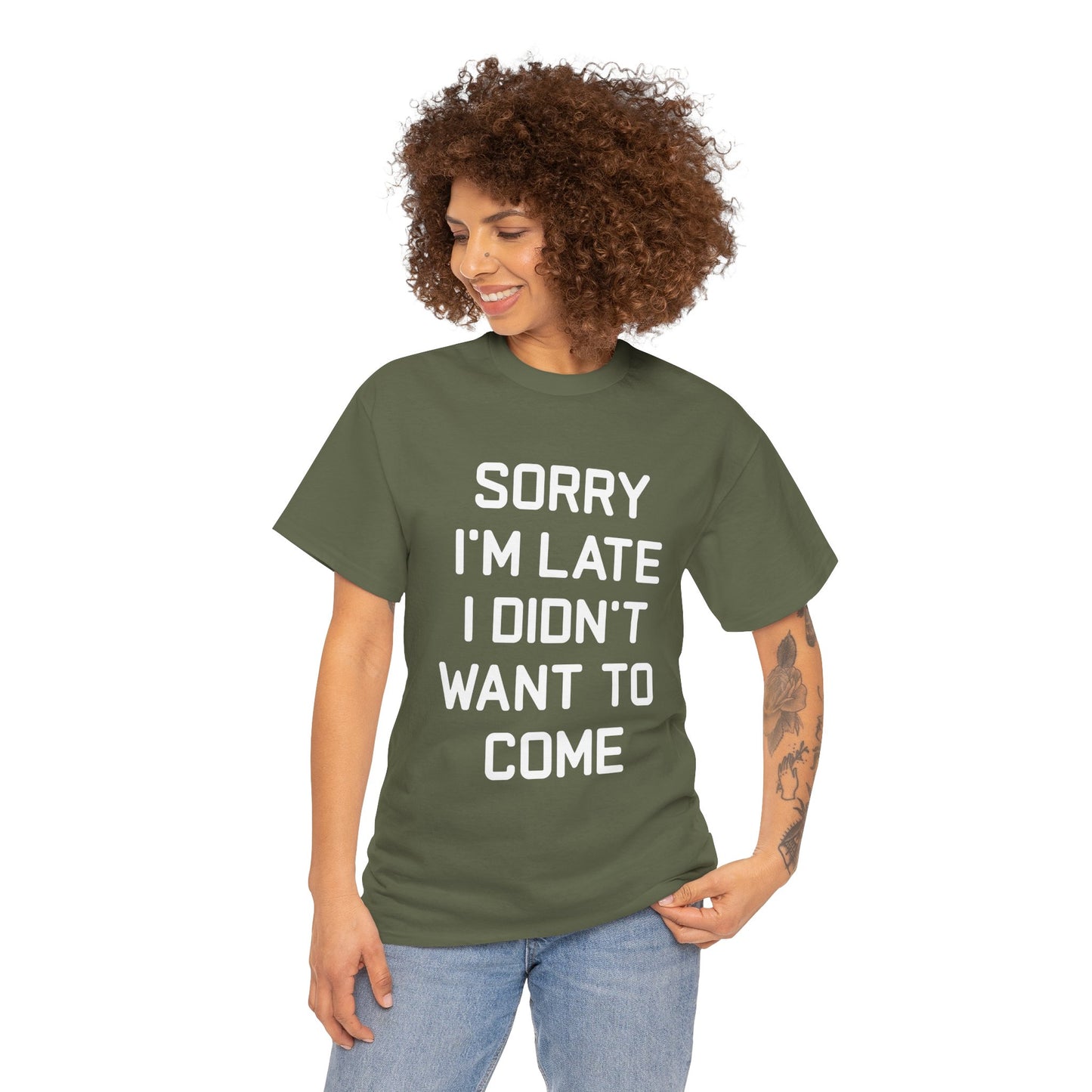 The Honest Introvert: Sorry I’m Late Sarcastic Graphic Tee
