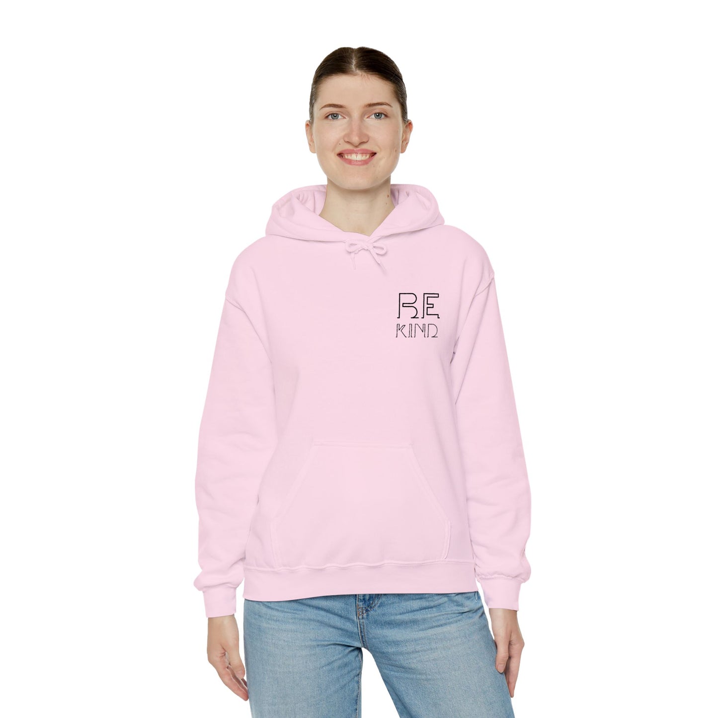 Be Kind: Minimalist Embroidered Chest Print Premium Hoodie