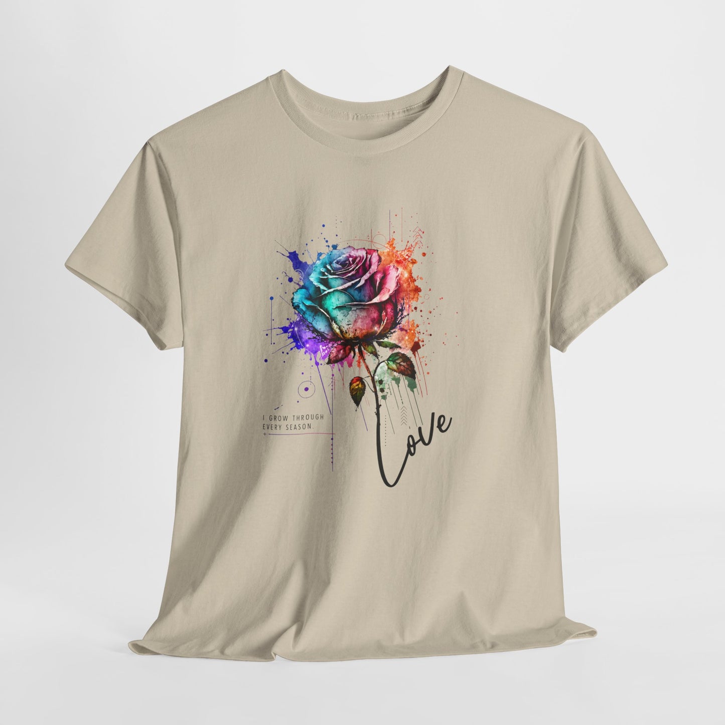 Love Watercolor Rose Growth Tee