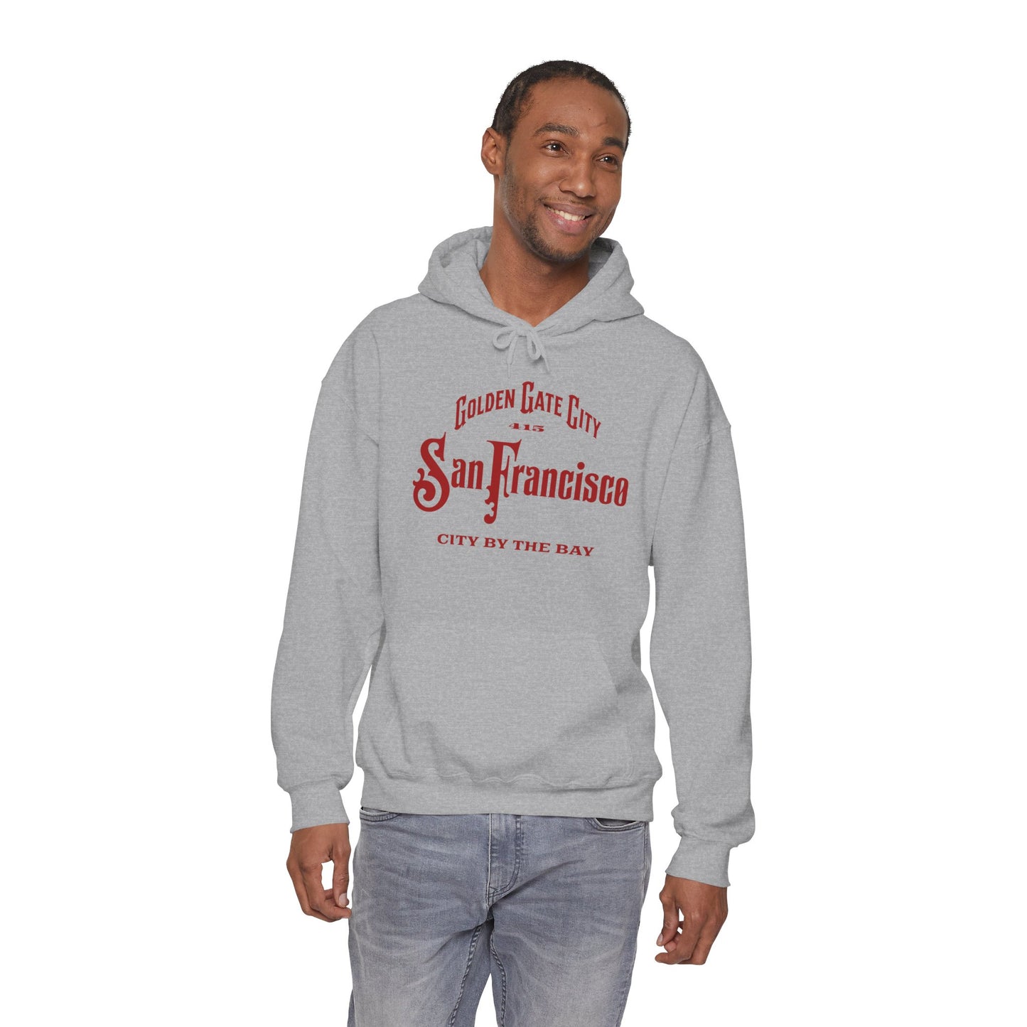 San Francisco City by the Bay Vintage Script Hoodie