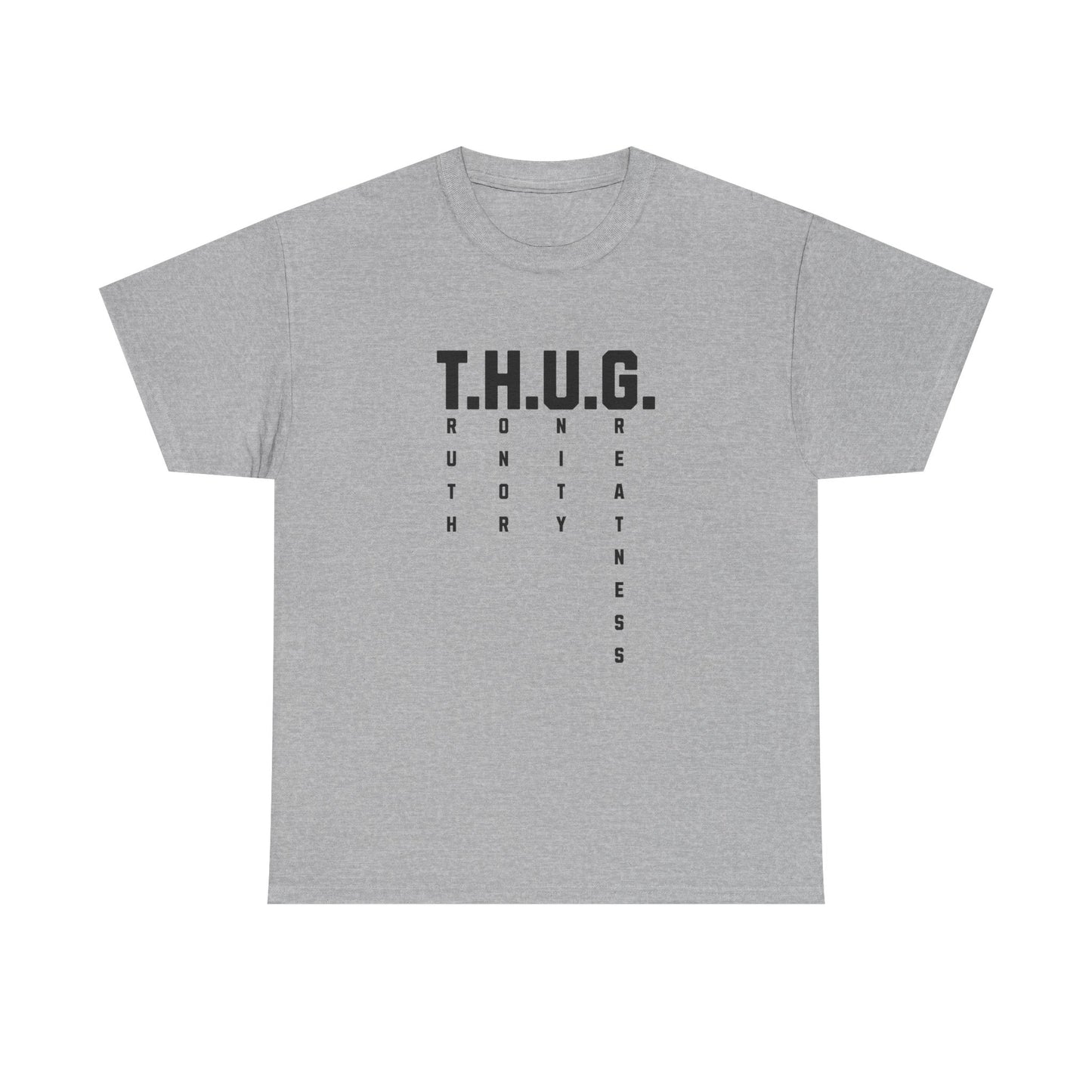 Pure Character: T.H.U.G. Vertical Acronym Premium Graphic Tee