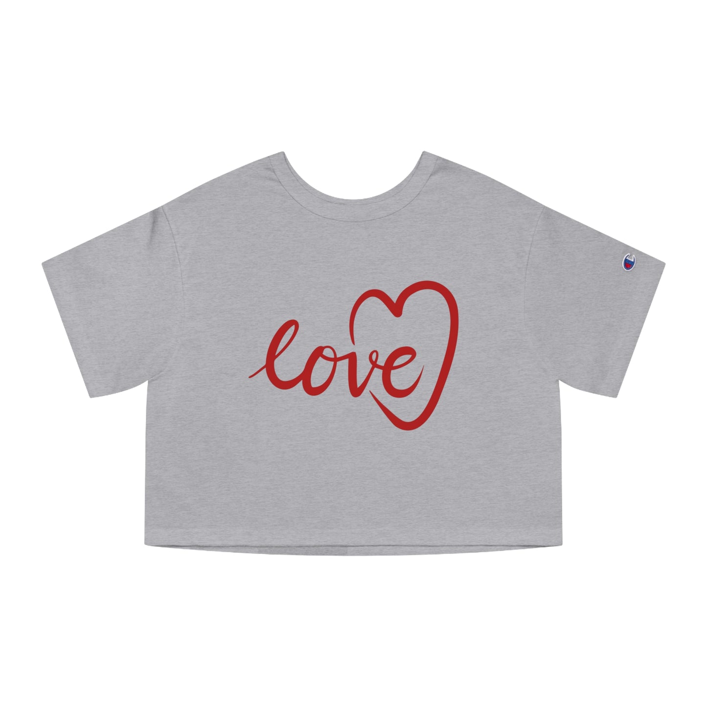 Love Heart Cropped Tee — Women's Day Graphic T-Shirt