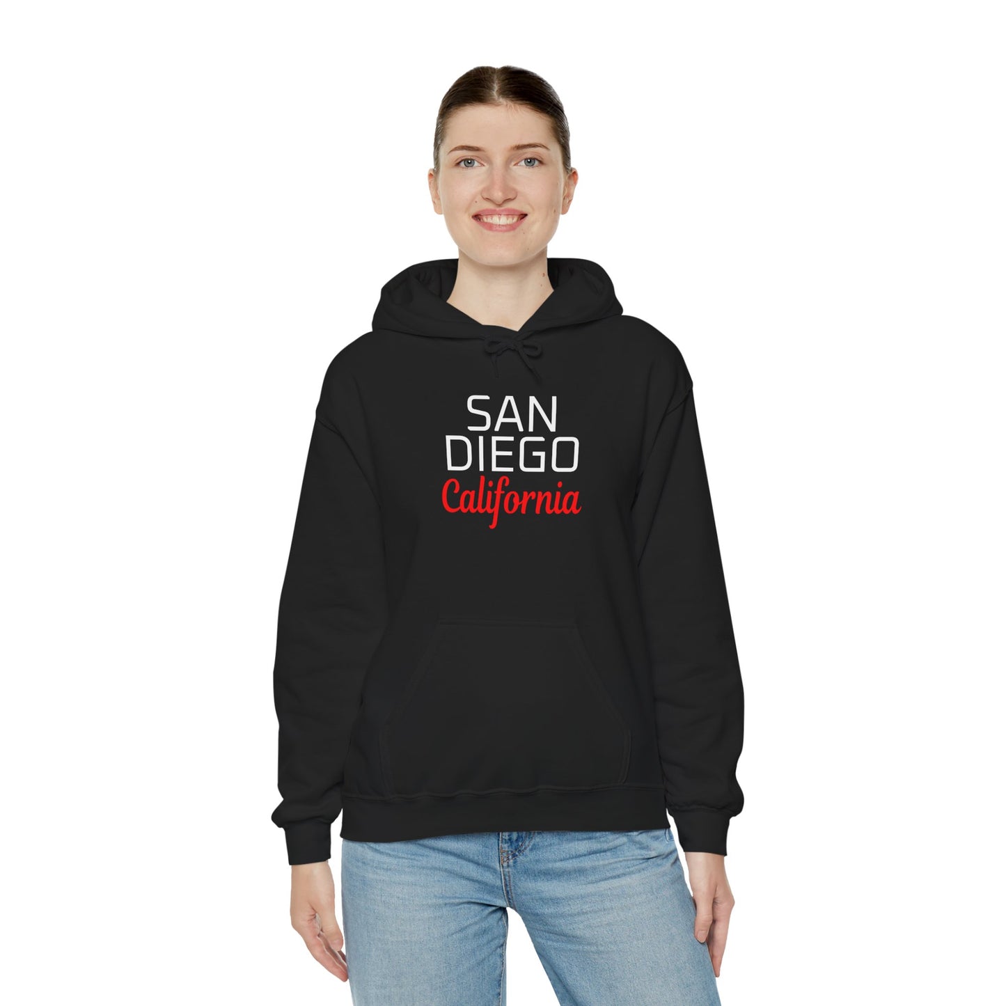 San Diego California Retro City Text Premium Hoodie