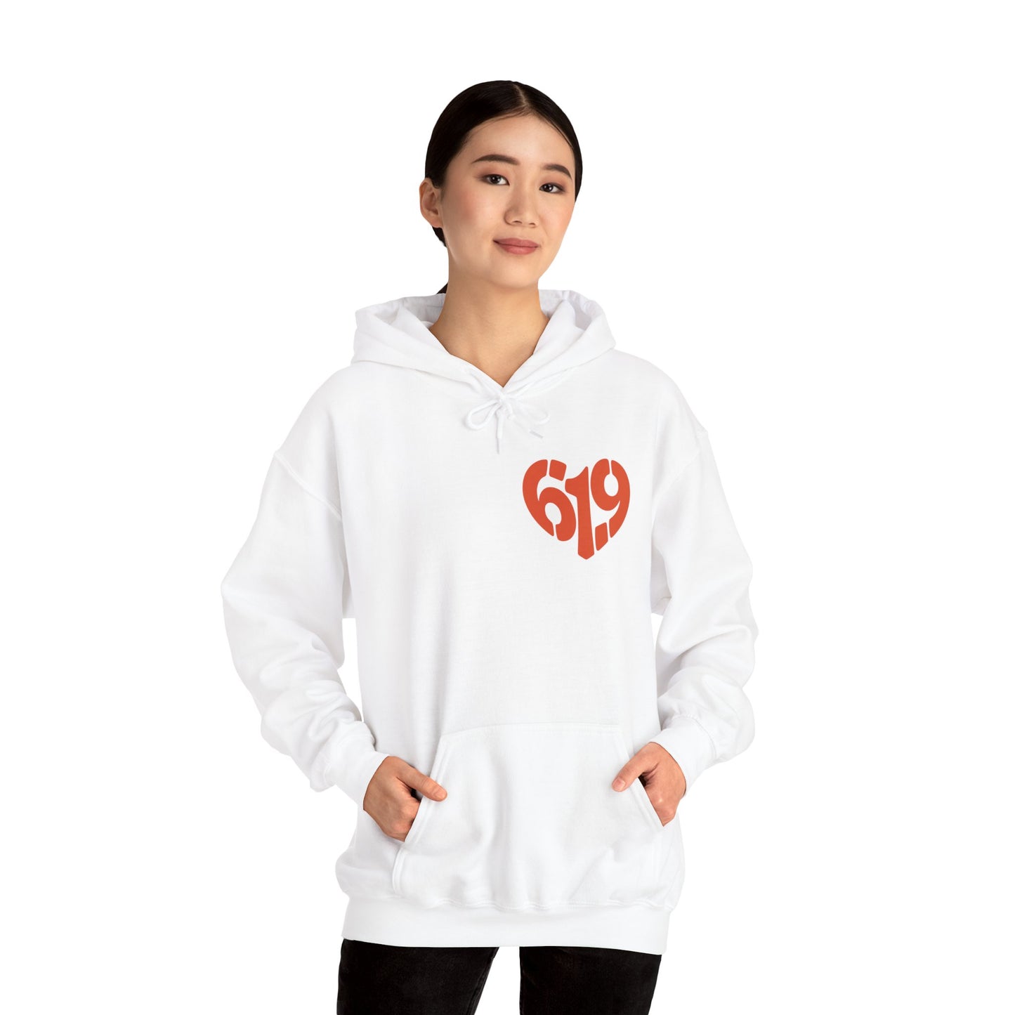 619 Heart San Diego Area Code Premium Hoodie