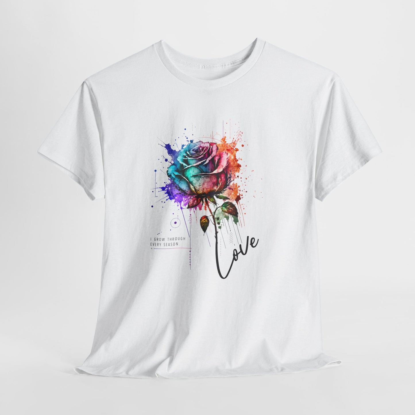 Love Watercolor Rose Growth Tee
