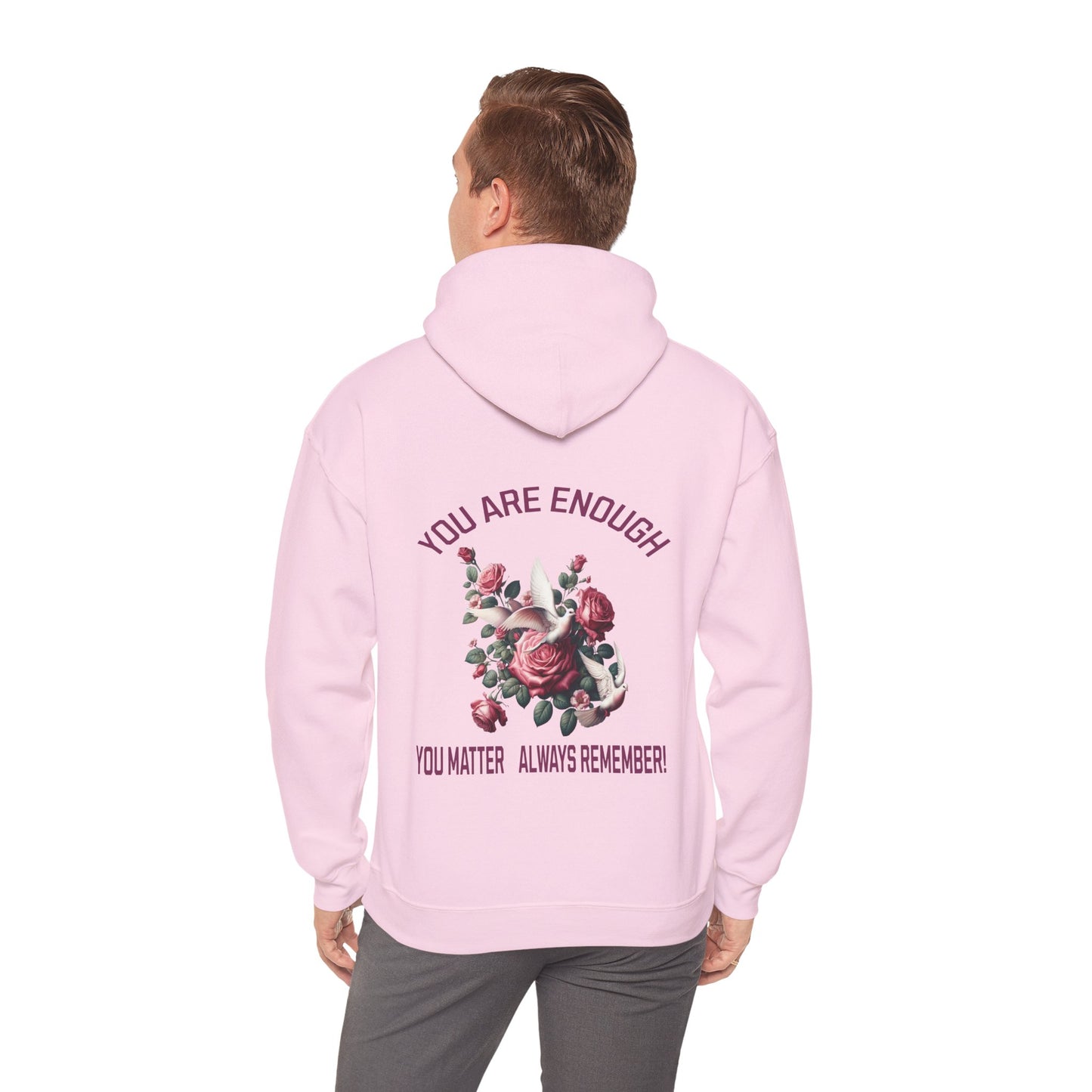 You Are Enough Hoodie – Floral Inspiration