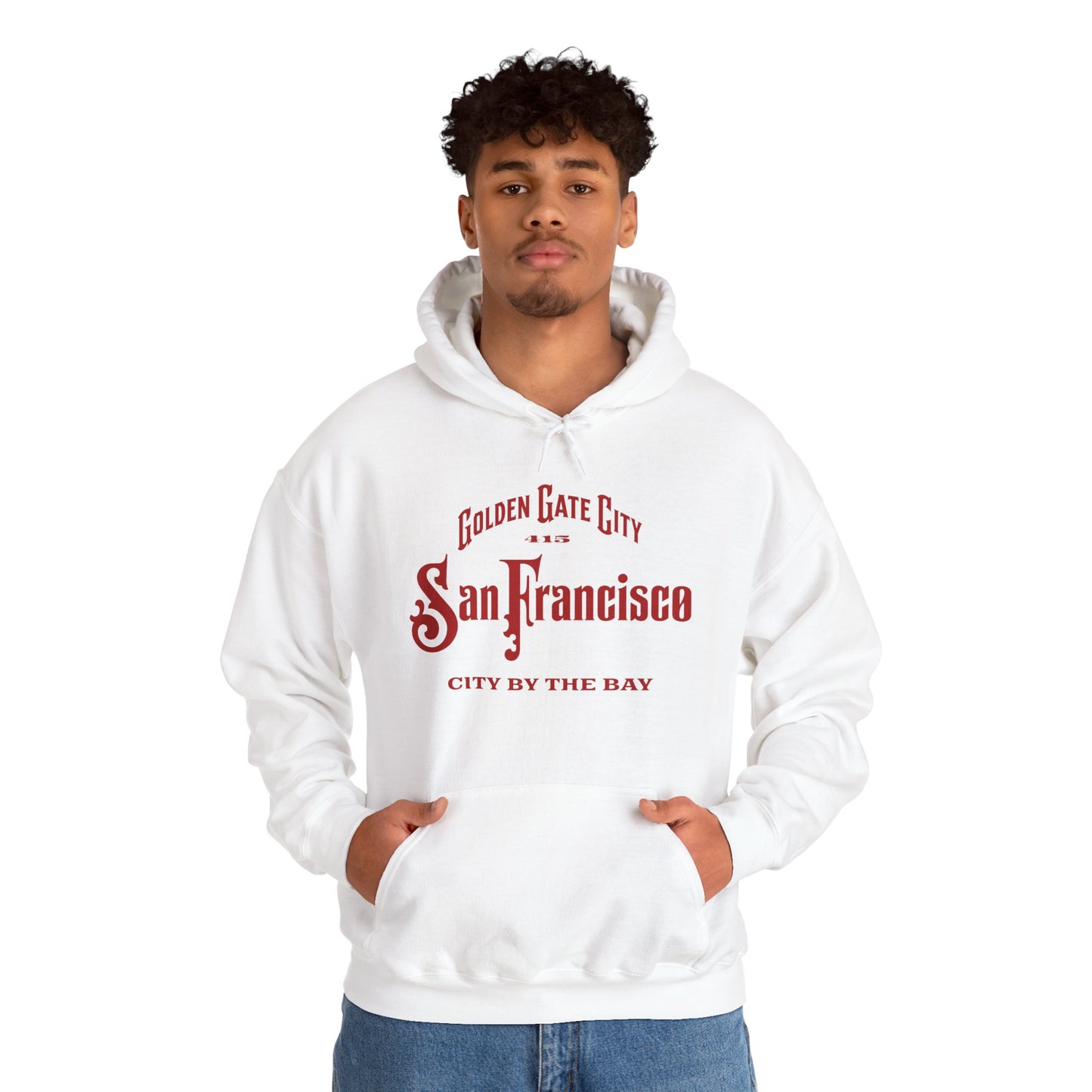 San Francisco City by the Bay Vintage Script Hoodie