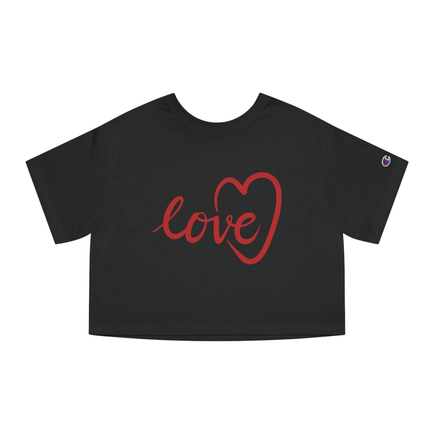 Love Heart Cropped Tee — Women's Day Graphic T-Shirt