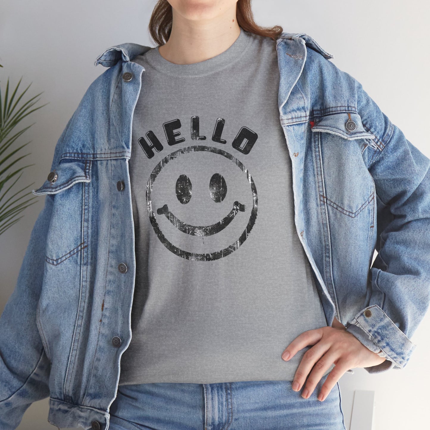 Hello Smiley Vintage Graphic Tee
