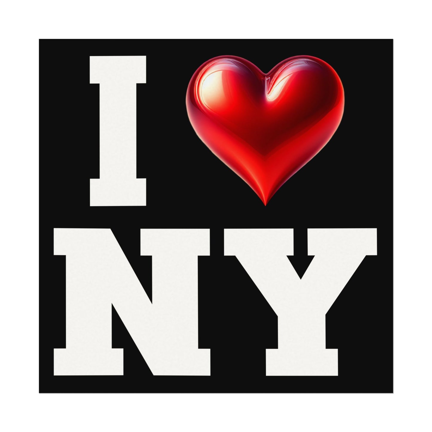 I Love New York Textured Watercolor Matte Posters