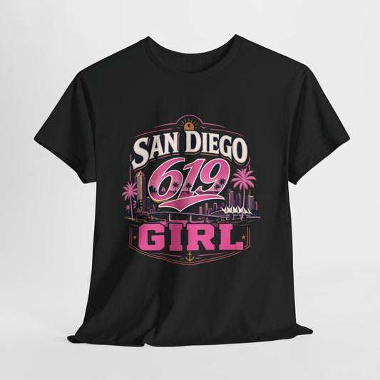 San Diego 619 Girl Retro Tee
