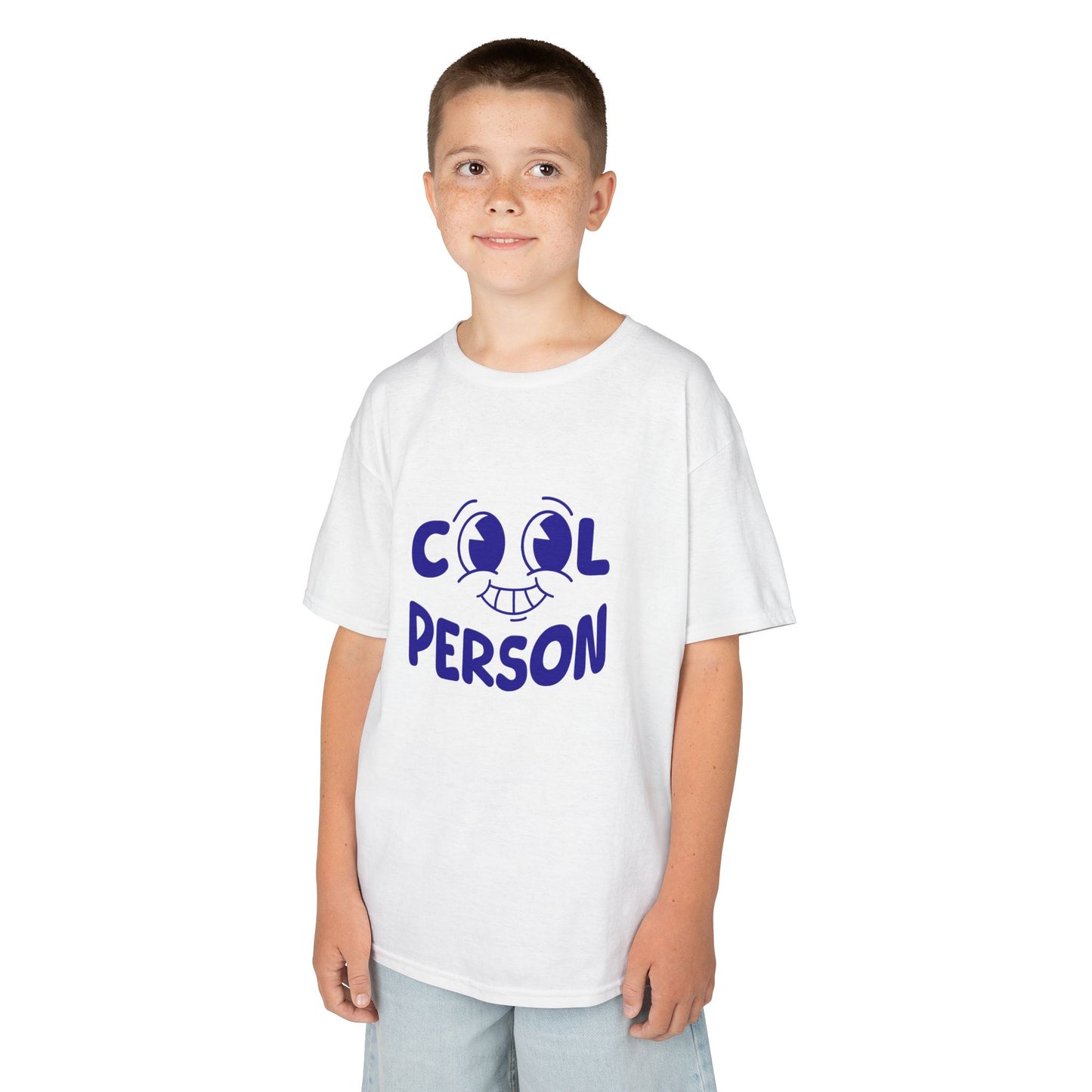 Positive Energy: Kids "Cool Person" Premium Smiley Graphic Tee