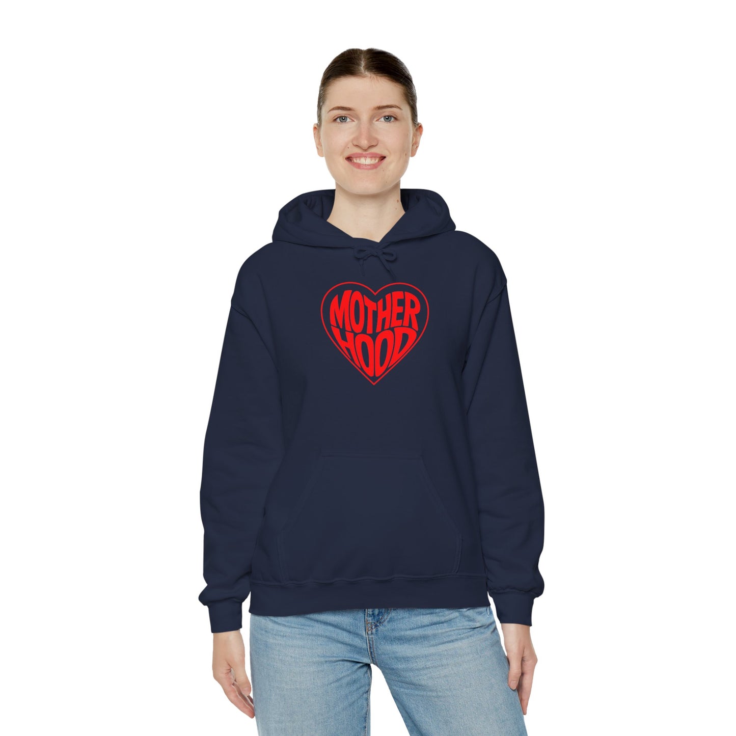 Motherhood Heart Hoodie – Cozy Love for Moms