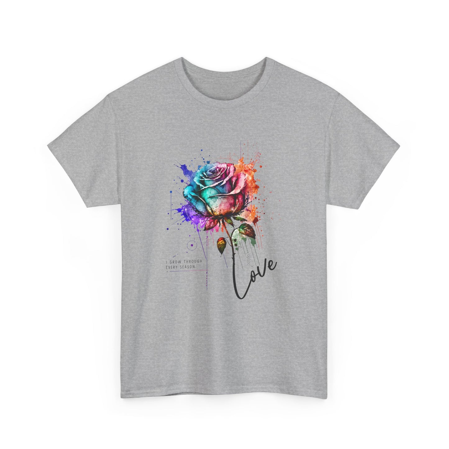 Love Watercolor Rose Growth Tee