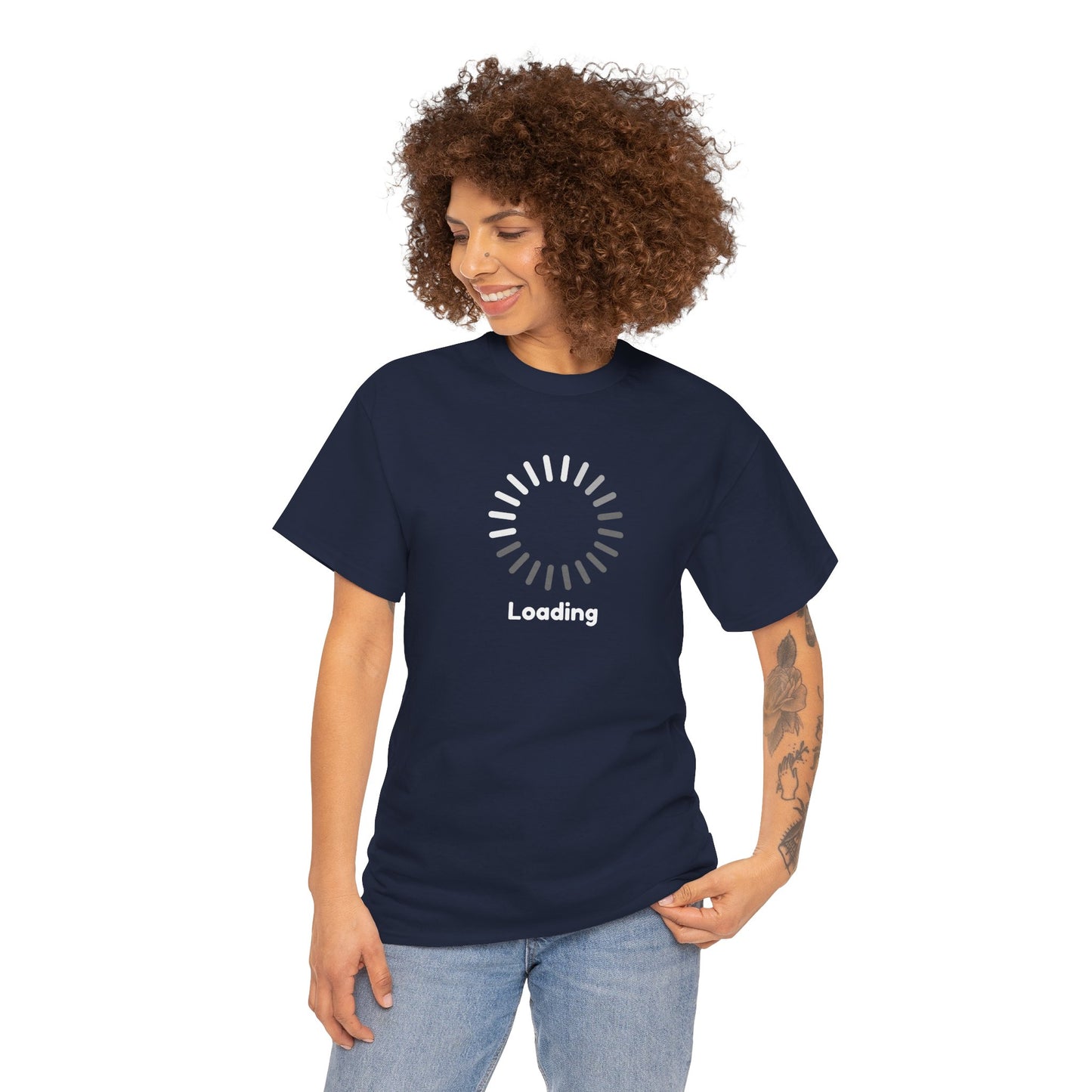 Minimalist Loading Icon Tech Humor Graphic Tee