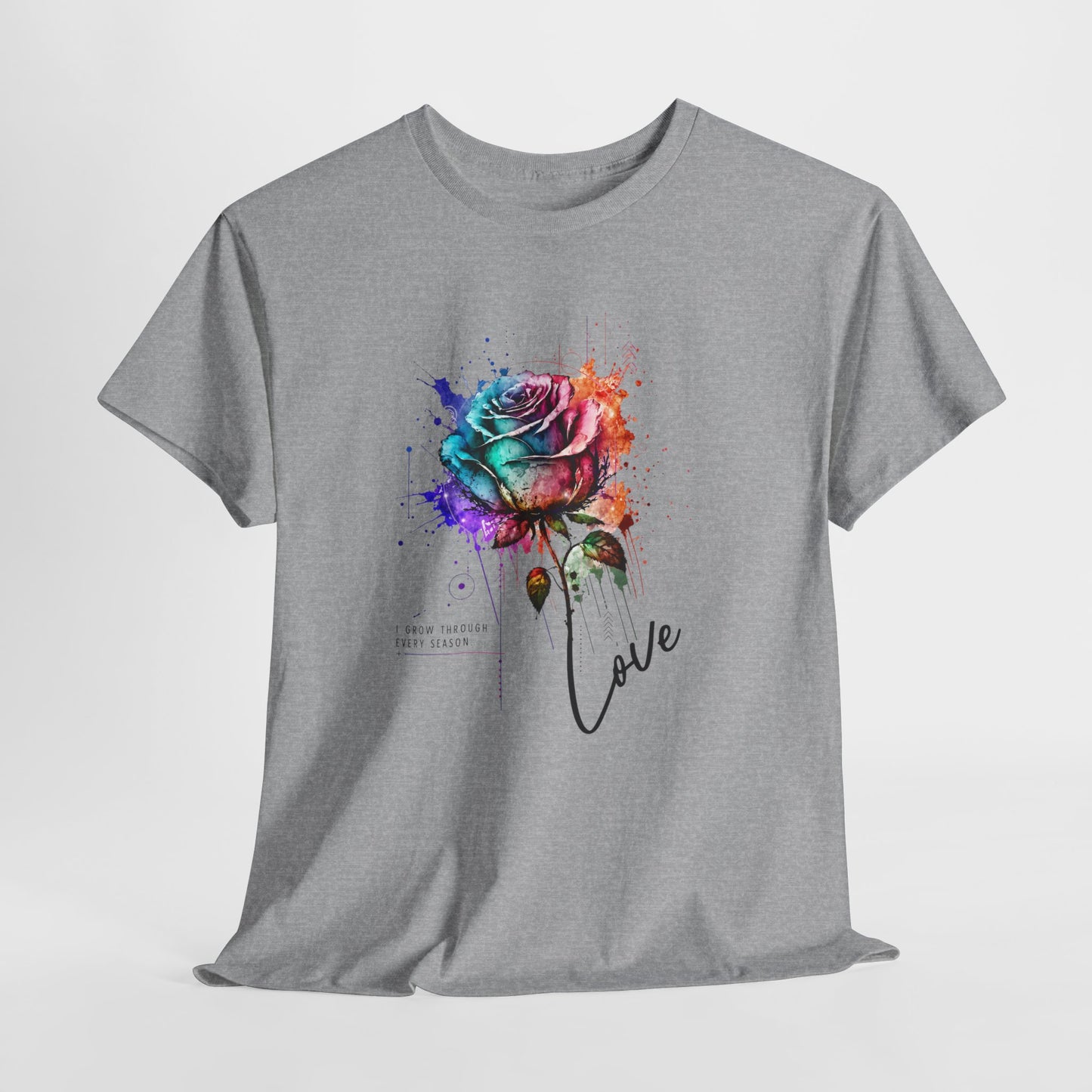 Love Watercolor Rose Growth Tee