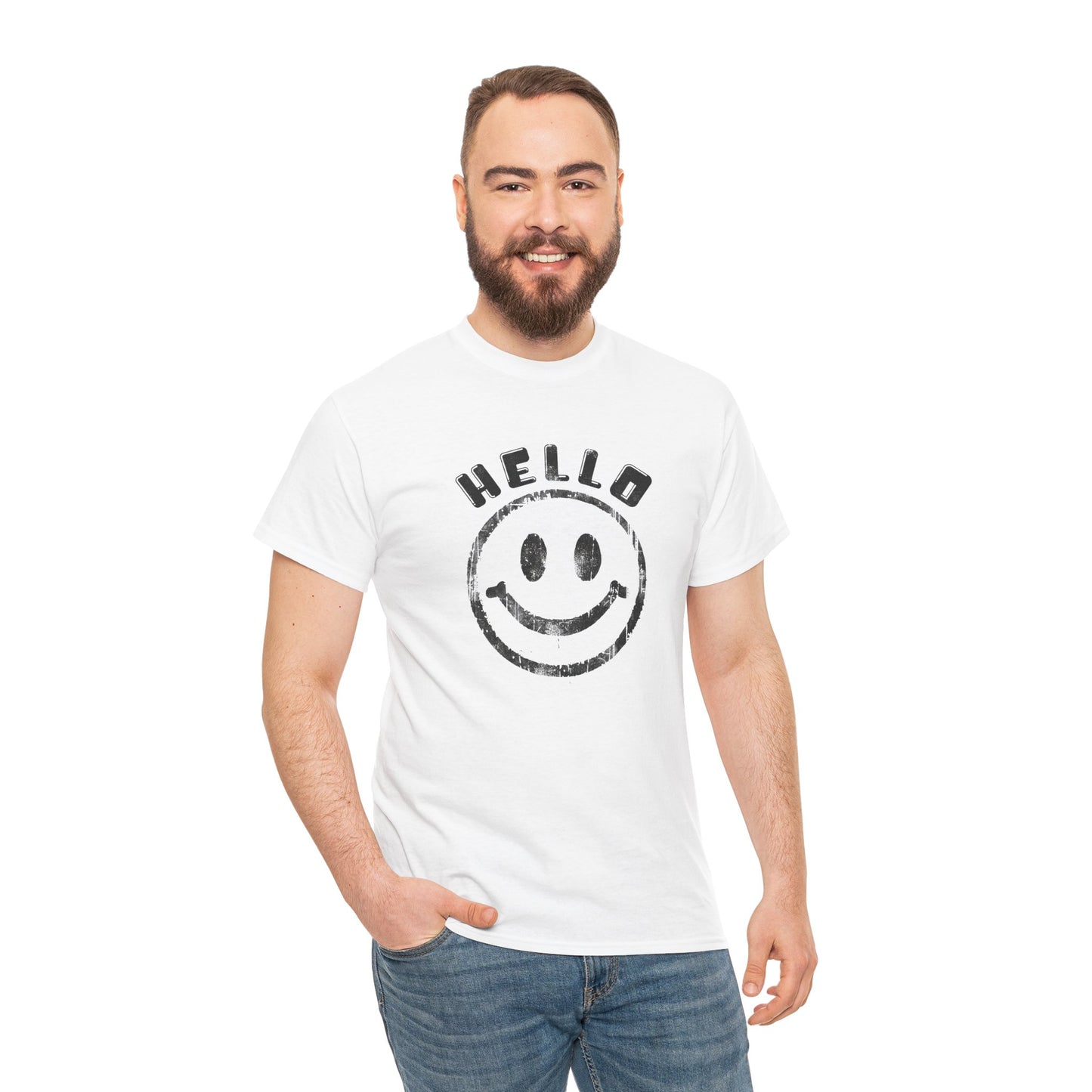 Hello Smiley Vintage Graphic Tee