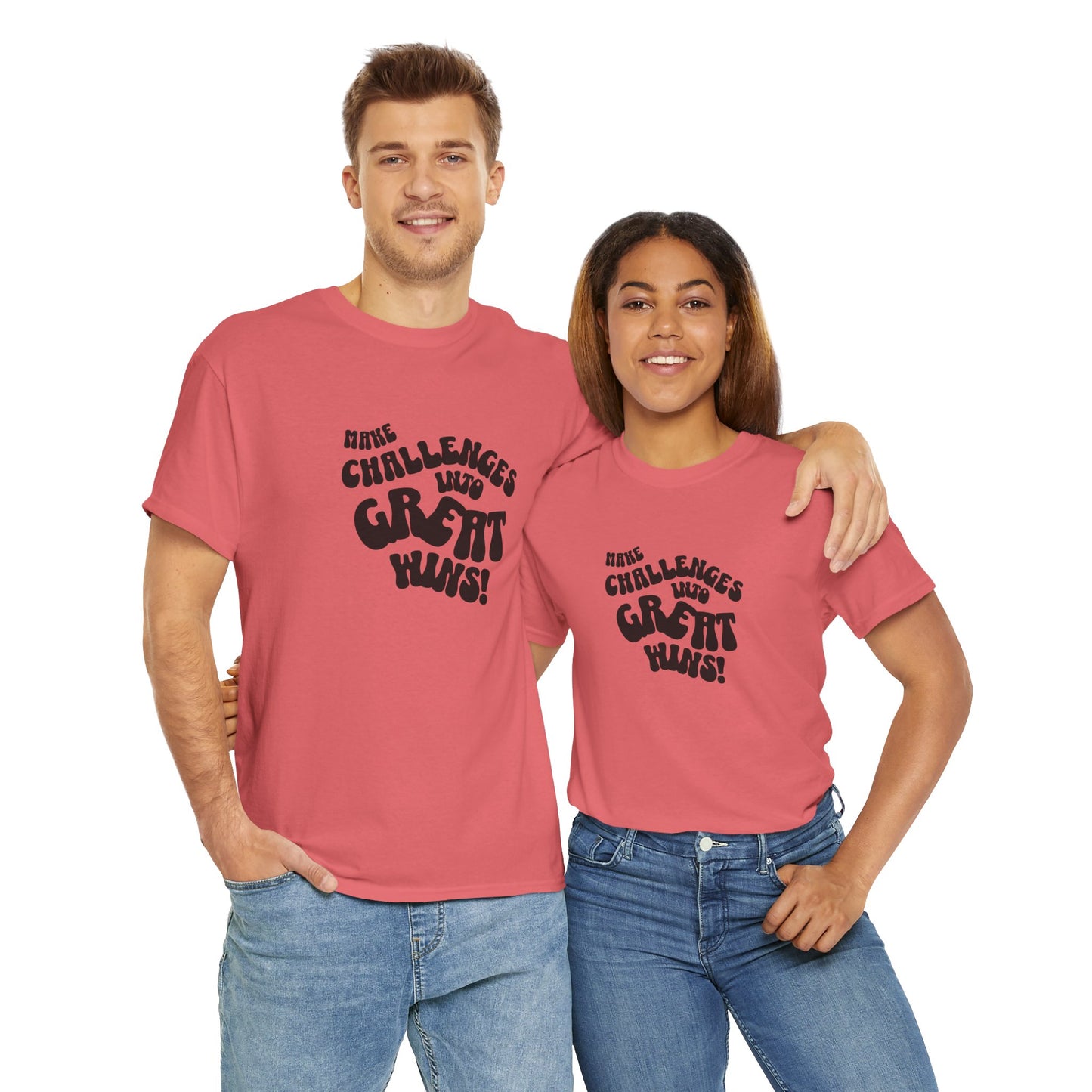 Challenge Accepted: Motivational Unisex Cotton Tee