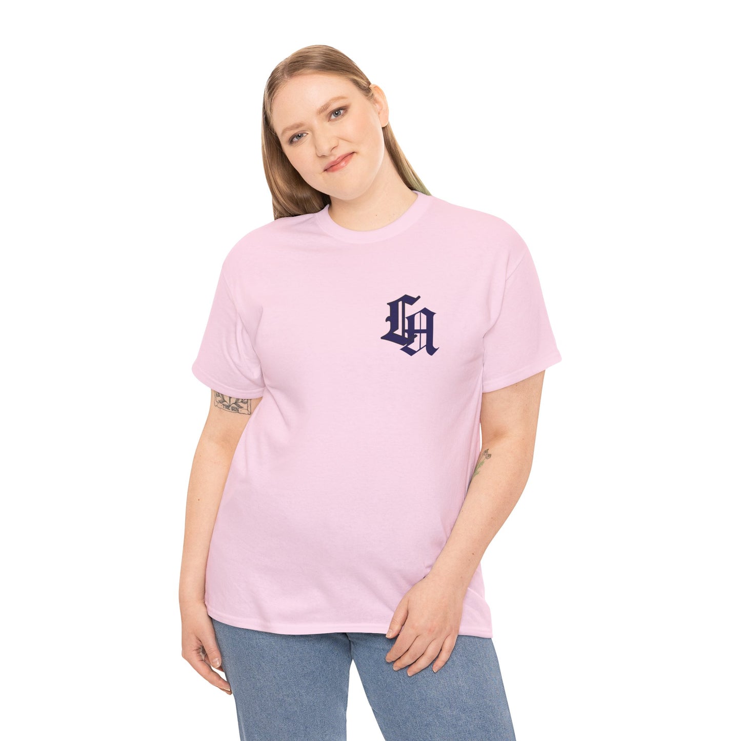 Gothic LA Minimalist Chest Tee: Premium Urban Streetwear