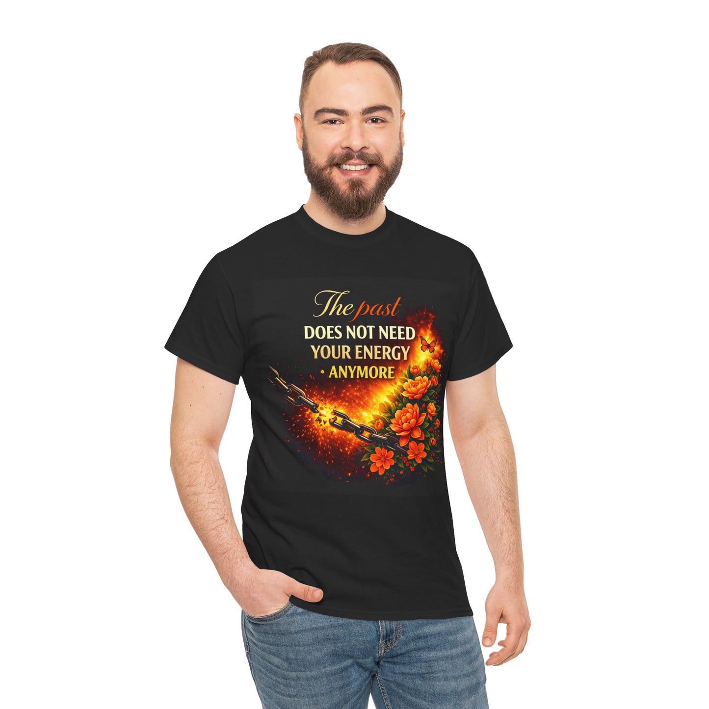 Burn Bright: Floral Fire Premium Motivational Tee