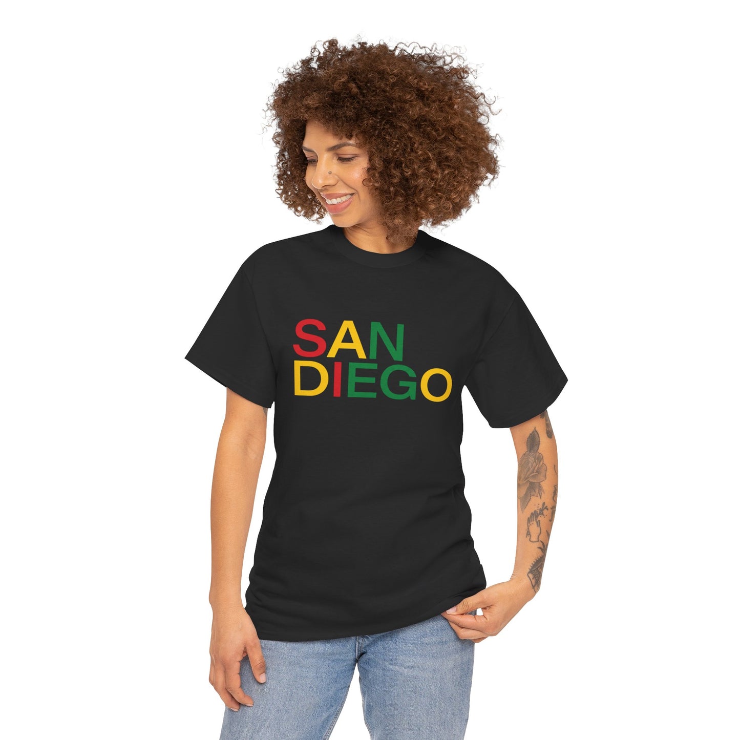 Coastal Soul: San Diego Rasta Colors Retro City Tee