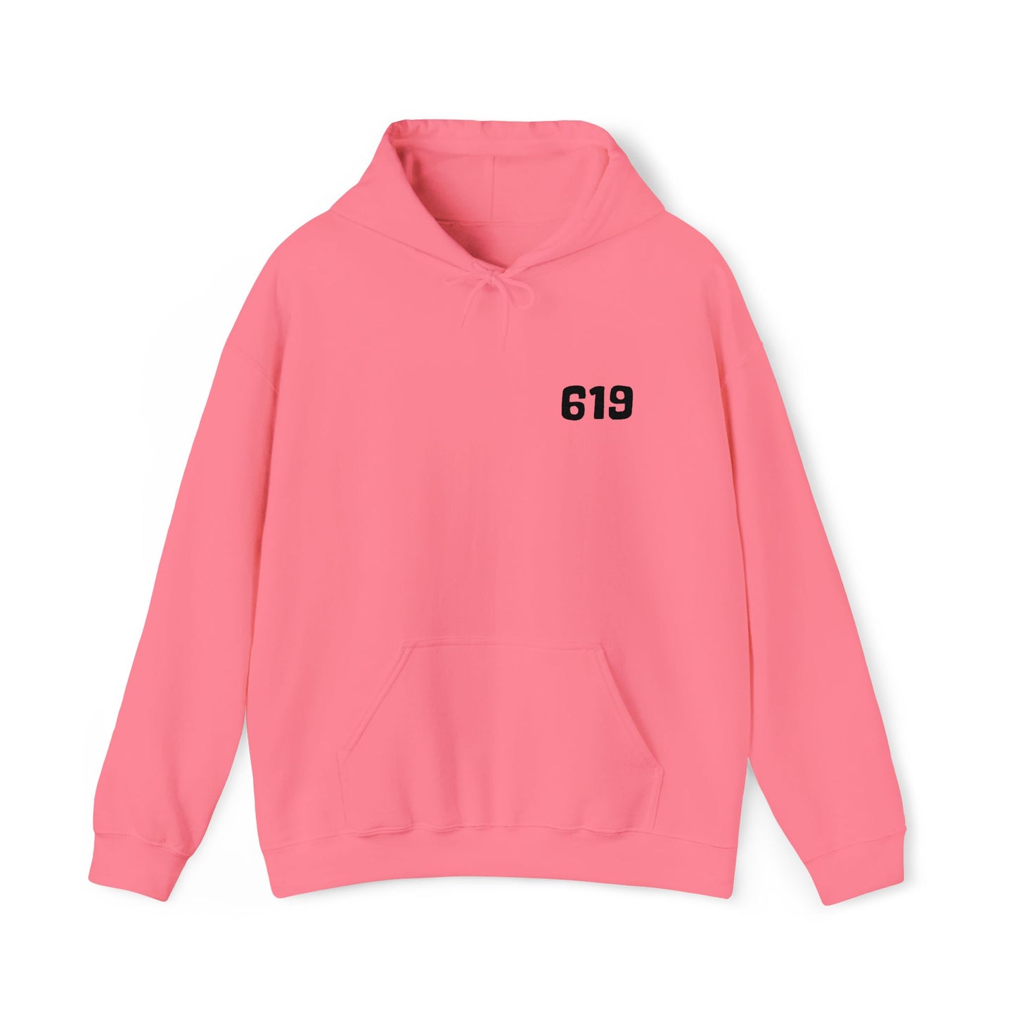 619 Heritage: Minimalist Embroidered Chest Print Premium Hoodie