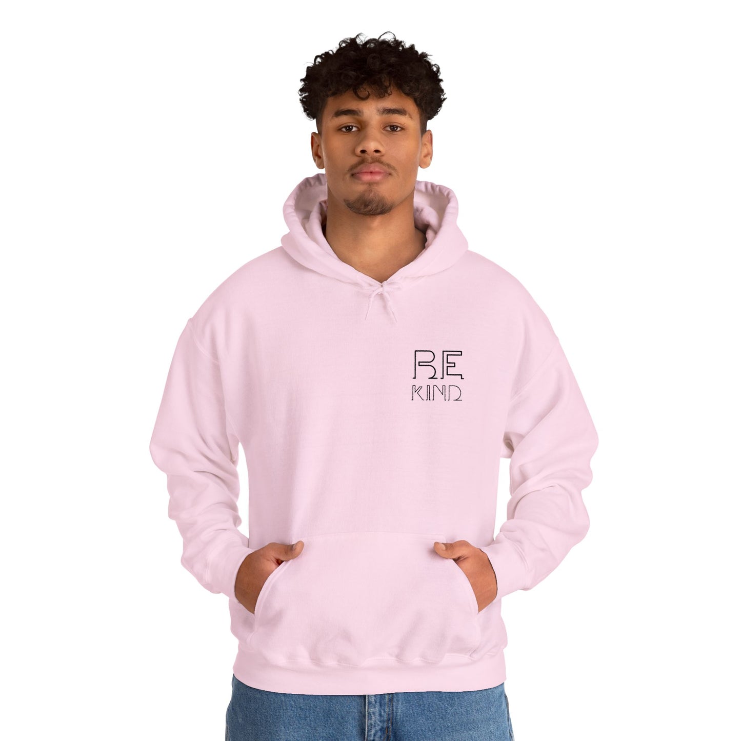 Be Kind: Minimalist Embroidered Chest Print Premium Hoodie