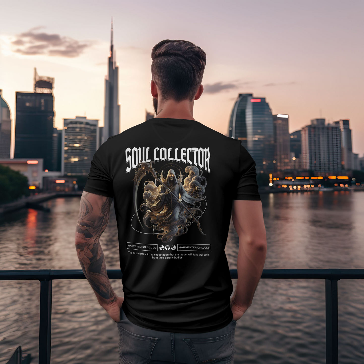 Soul Collector Back design Unisex Heavy Cotton Tee