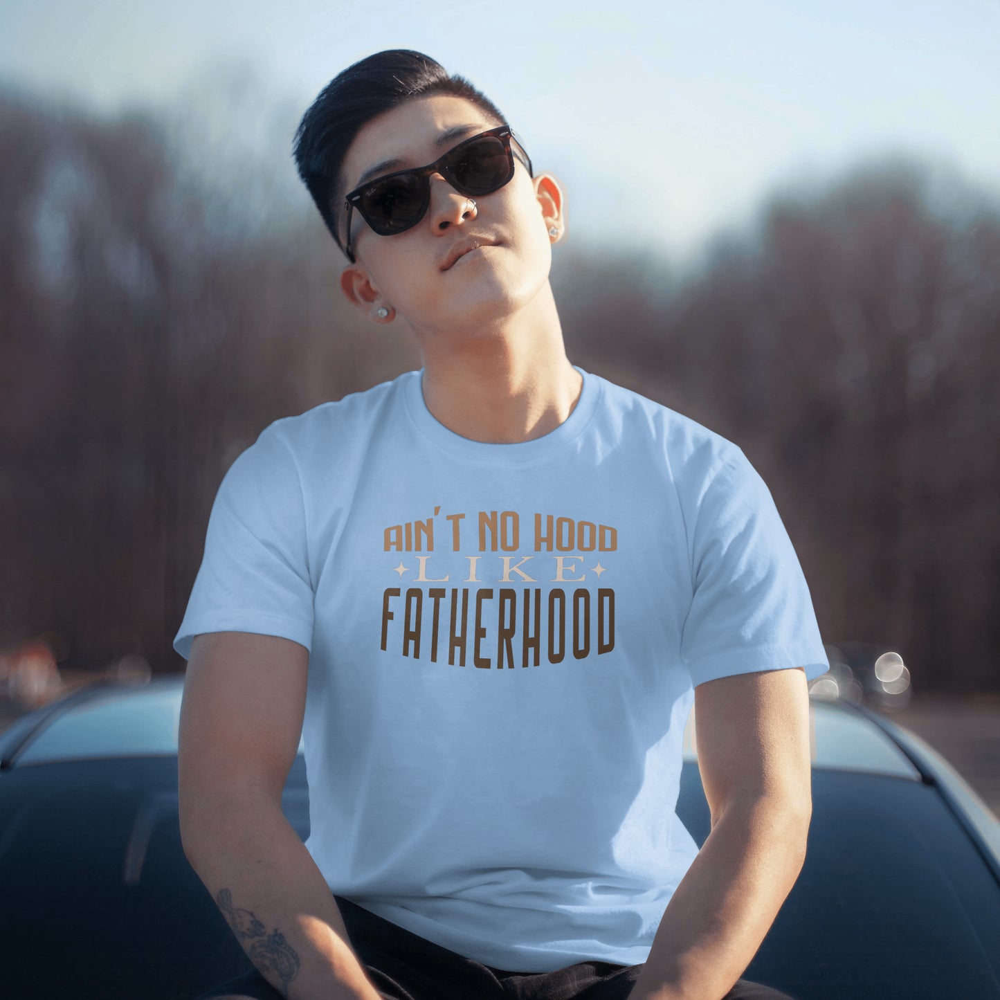 Ain't no hood like fatherhood Unisex HD Cotton™ T-shirt