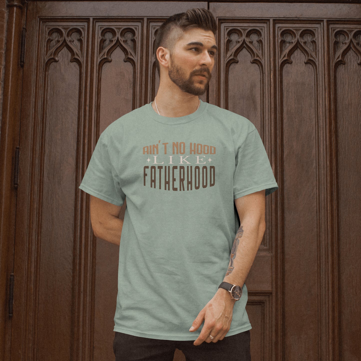 Ain't no hood like fatherhood Unisex HD Cotton™ T-shirt