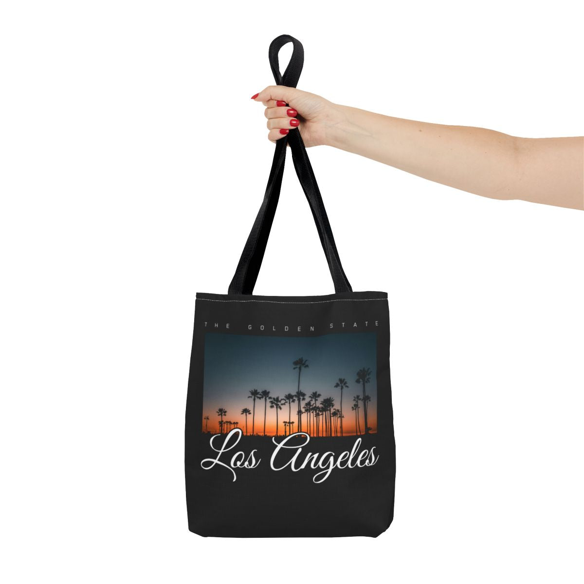Golden Hour: Los Angeles Sunset Palm Premium Canvas Tote