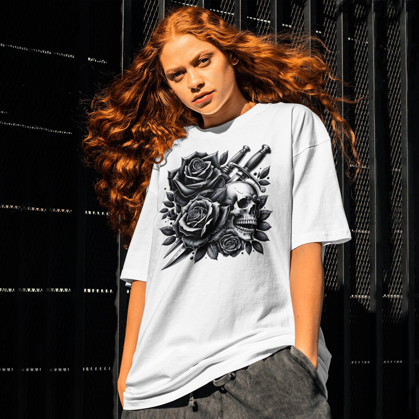 Dagger and Roses Unisex Heavy Cotton Tee